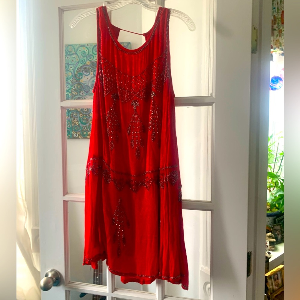Free people tunic with beaded details